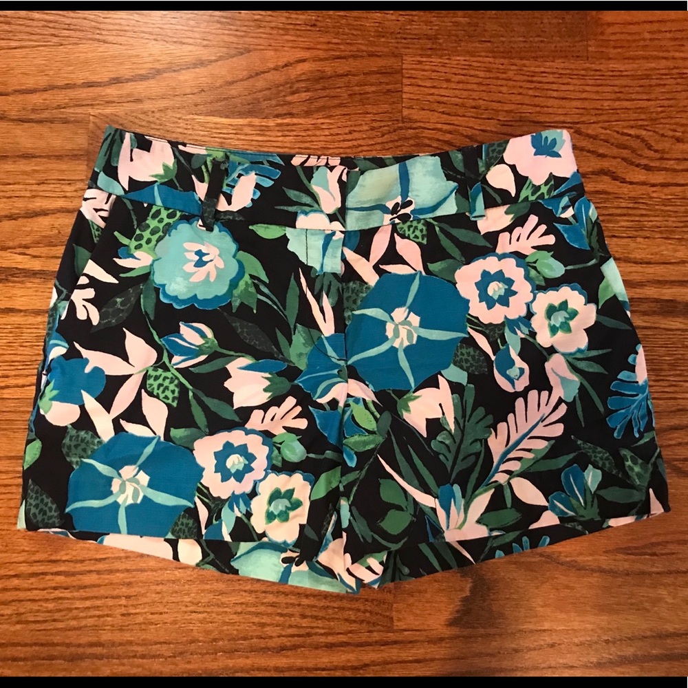 Loft Riviera short blue aqua pink floral print 2